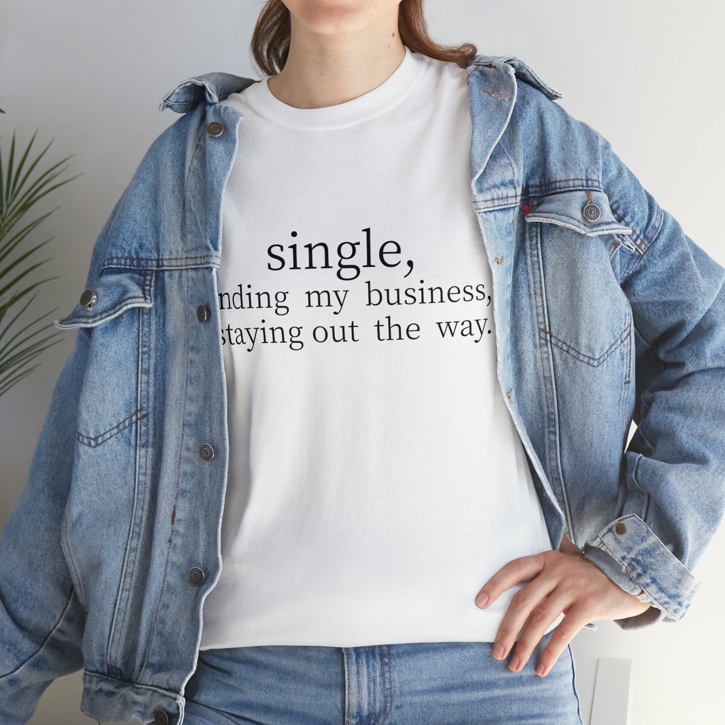 Single Minding My Unisex Heavy Cotton Tee